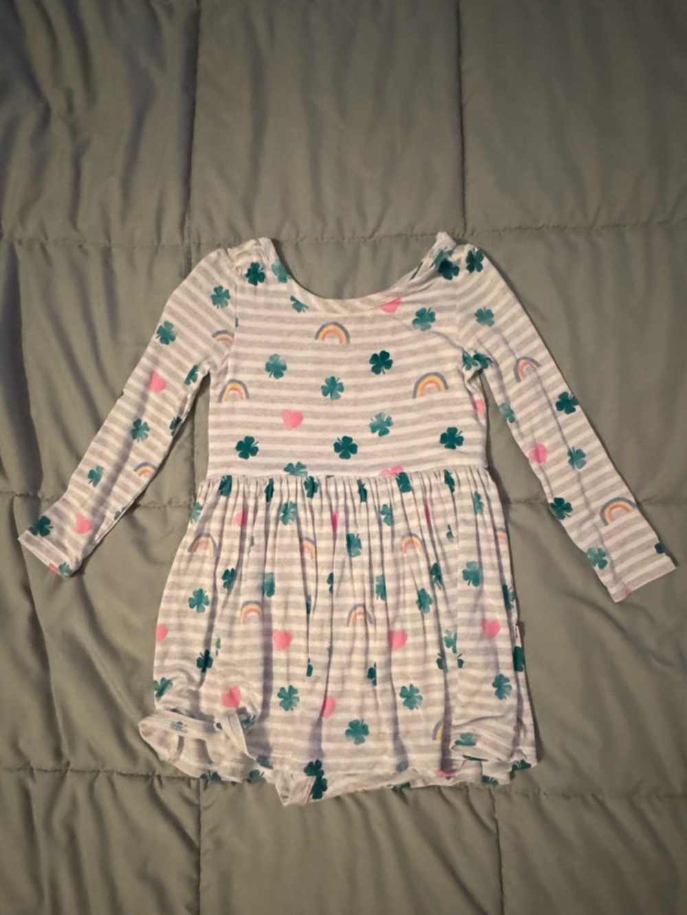 Little Sleepies Lucky in Love Skater Dress w Bodysuit 18-24m